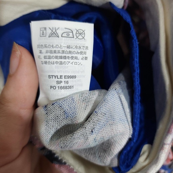 J Crew Womens Shorts Blue Pink Hibiscus Floral High Rise Linen Chino Size 10 M - Picture 7 of 7